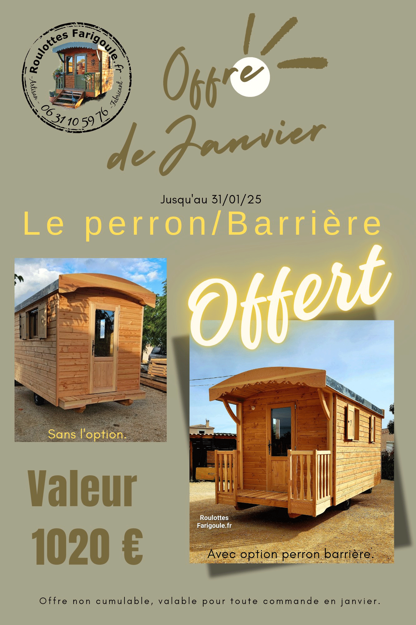 PROMO PERRON BARRIERE ROULOTTE FARIGOULE JANVIER 2025